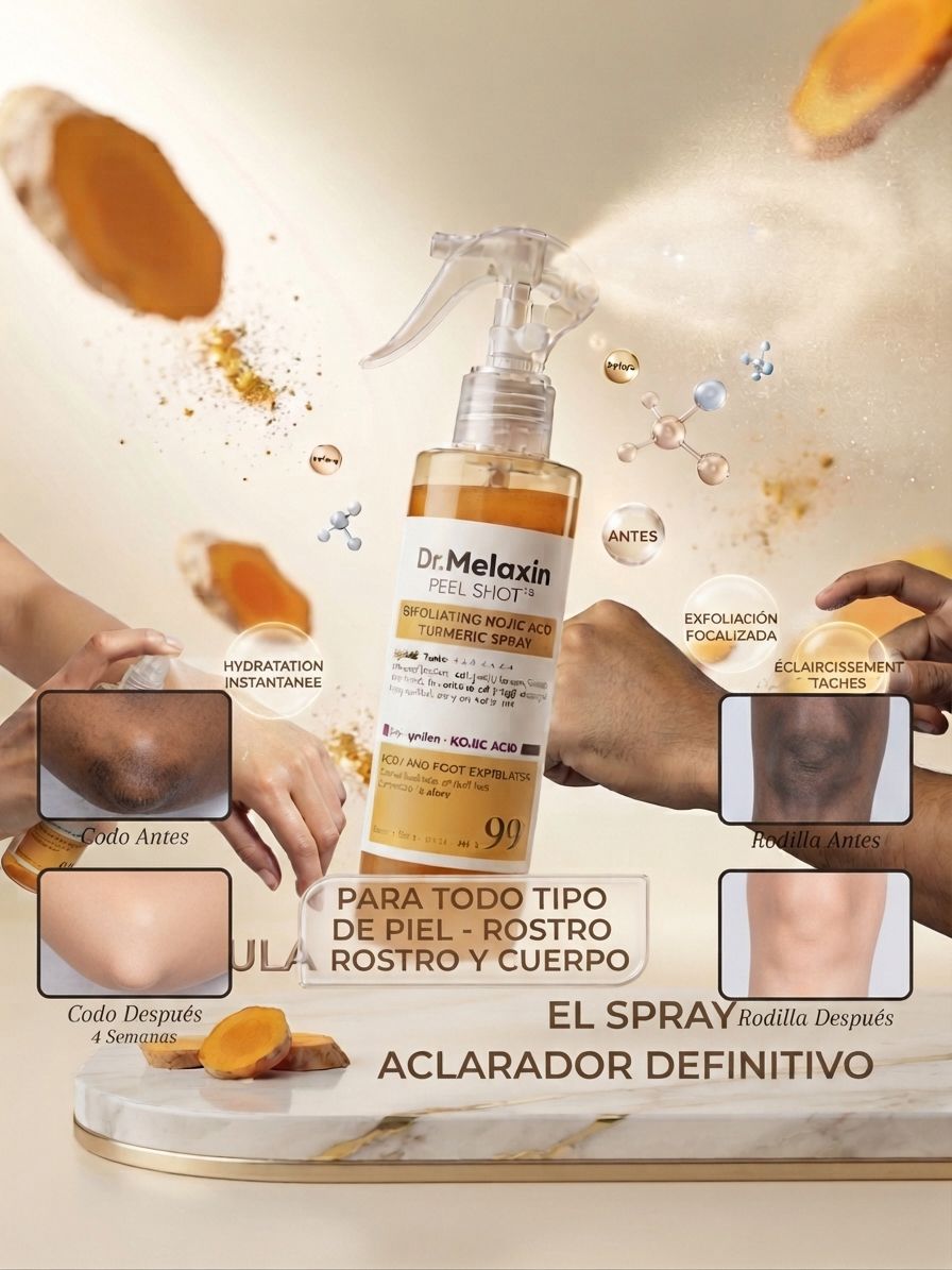 ✨ DR. MELAXIN TURMERIC SPRAY | PIEL MÁS SUAVE, UNIFORME Y LUMINOSA 🌿