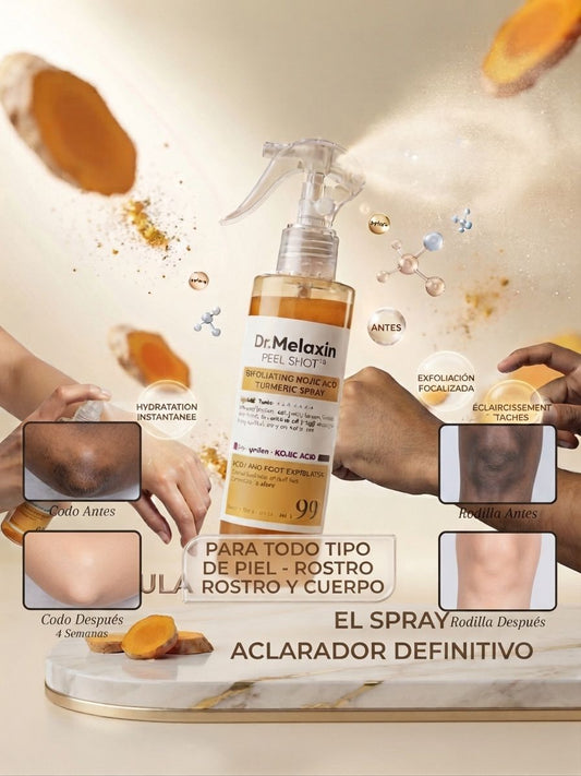 ✨ DR. MELAXIN TURMERIC SPRAY | PIEL MÁS SUAVE, UNIFORME Y LUMINOSA 🌿